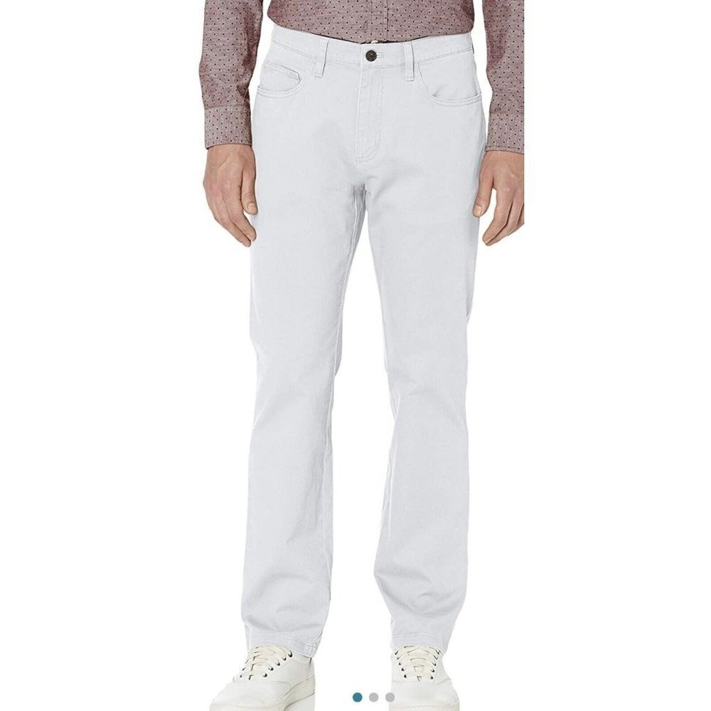 Goodthreads Men's Straight-Fit 5Pocket Comfort Stretch Chino Pant Grey 30W/30L